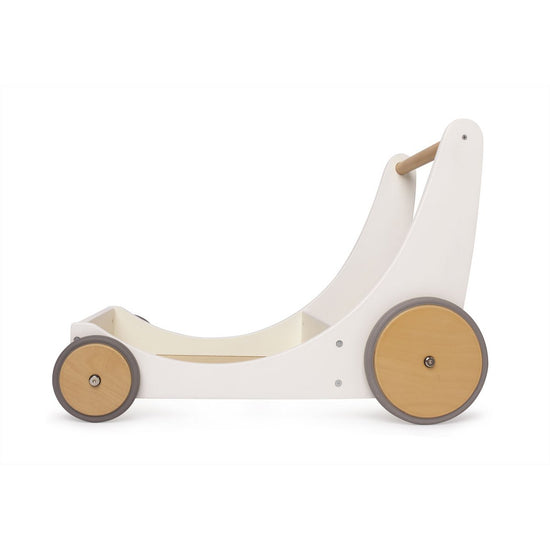 Kinderfeets 2-in-1 houten opbergkar & loopwagen - Wit