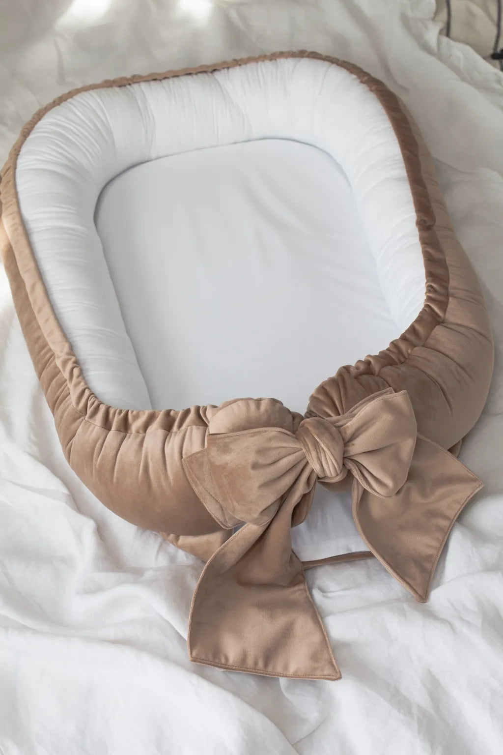 Babyly | Babynest Velvet/Katoen Cream Pearl