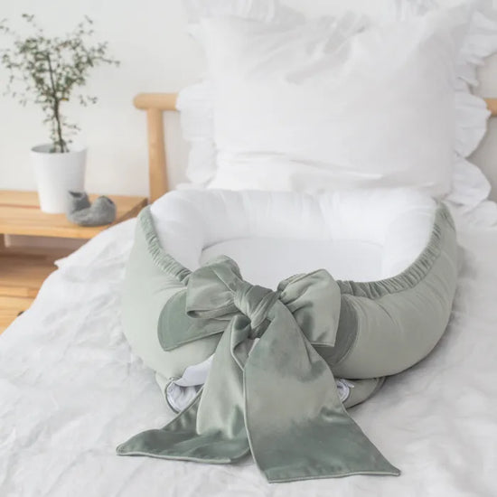 Babyly | Babynest Velvet/Katoen Beige