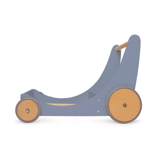 Kinderfeets 2-in-1 houten opbergkar & loopwagen - Slate Blue