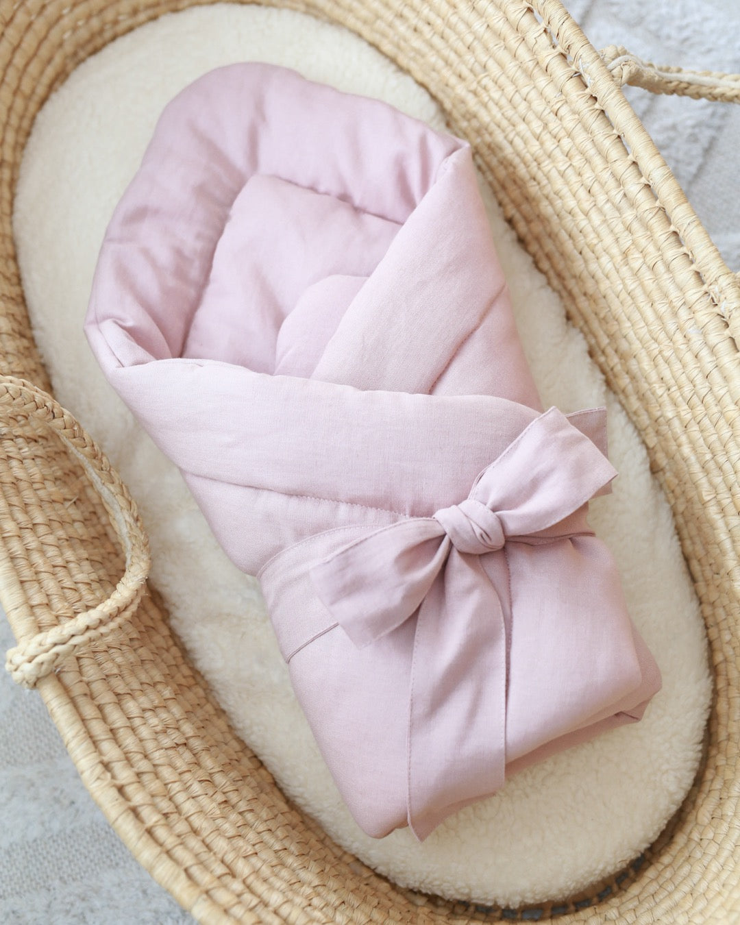 Babyly | Linnen Omslagdoek Powder Pink - Benni & Ninni