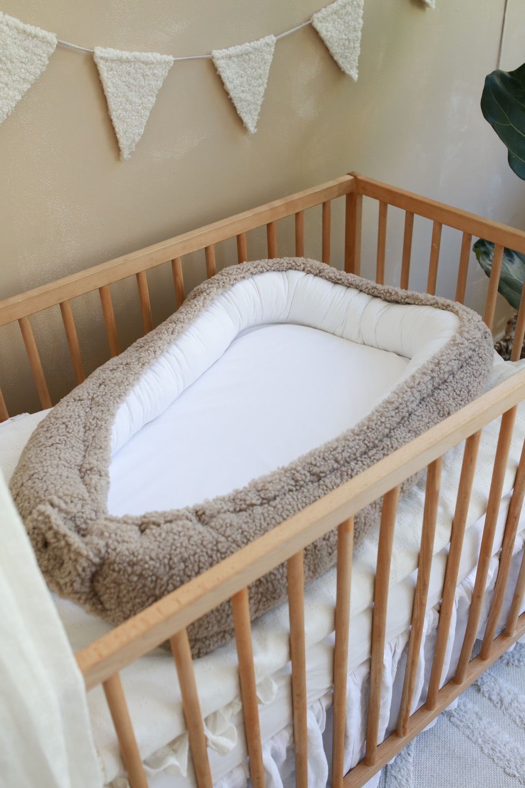 Babyly | Babynest Teddy/Katoen Cream