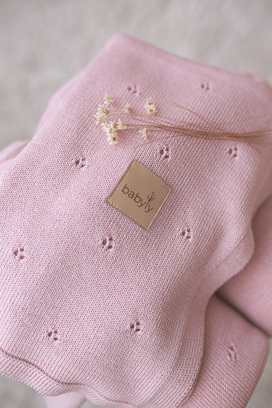 Babyly | Babydeken Merinowol Dusty Pink - Benni & Ninni