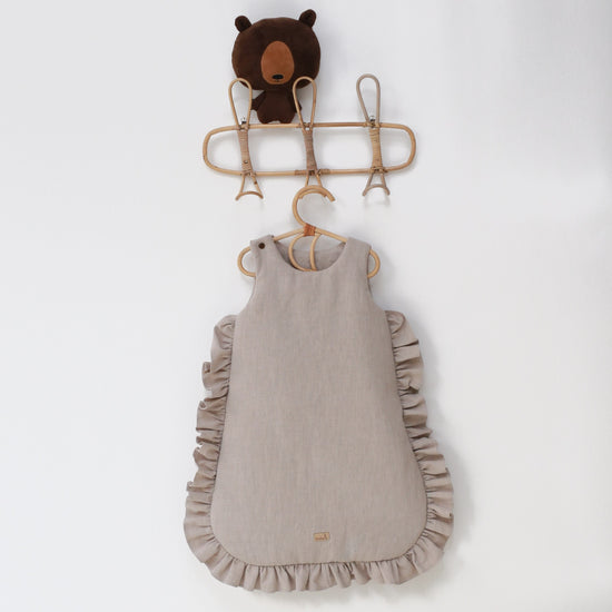 Babyly | Linnen Slaapzak Ruffels - Beige - Benni & Ninni