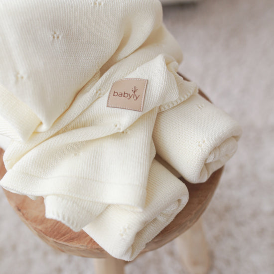 Babyly | Babydeken Merinowol Ivory - Benni & Ninni