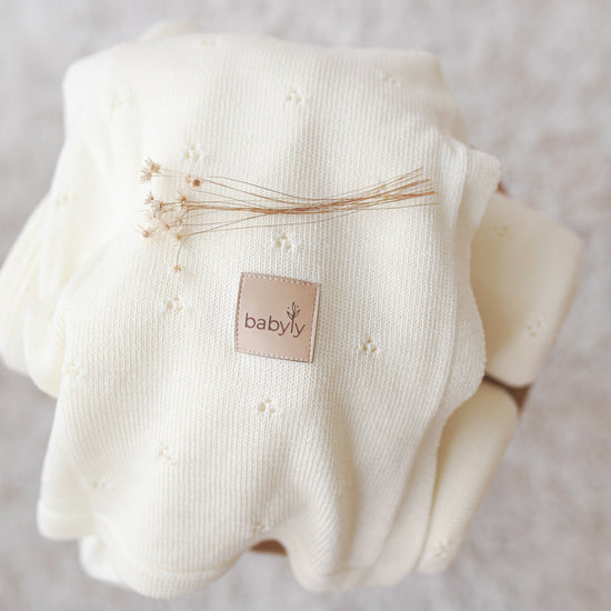 Babyly | Babydeken Merinowol Gemeleerd Beige