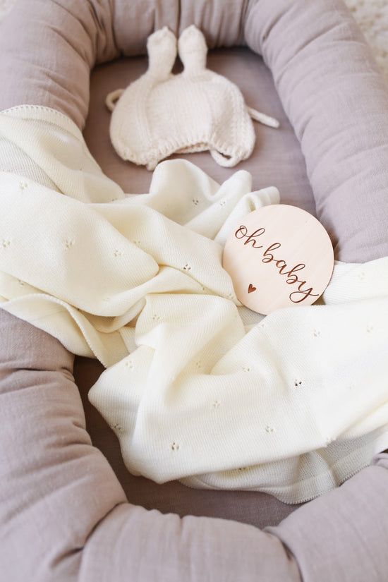 Babyly | Babydeken Merinowol Ivory - Benni & Ninni