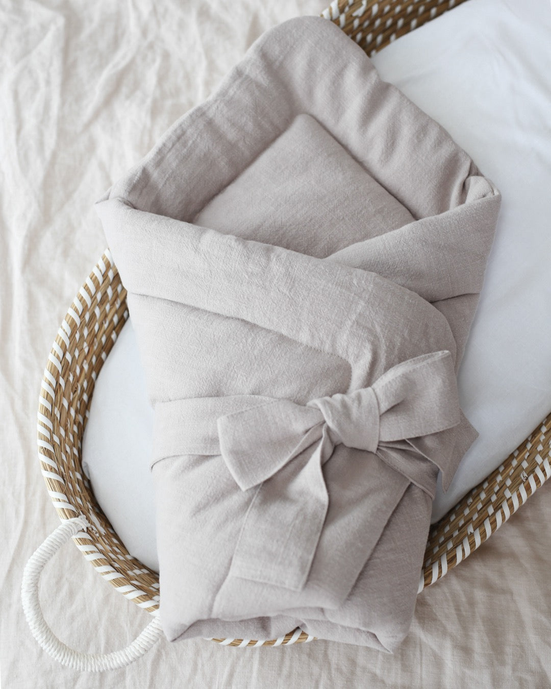 Babyly | Linnen Omslagdoek Beige - Benni & Ninni