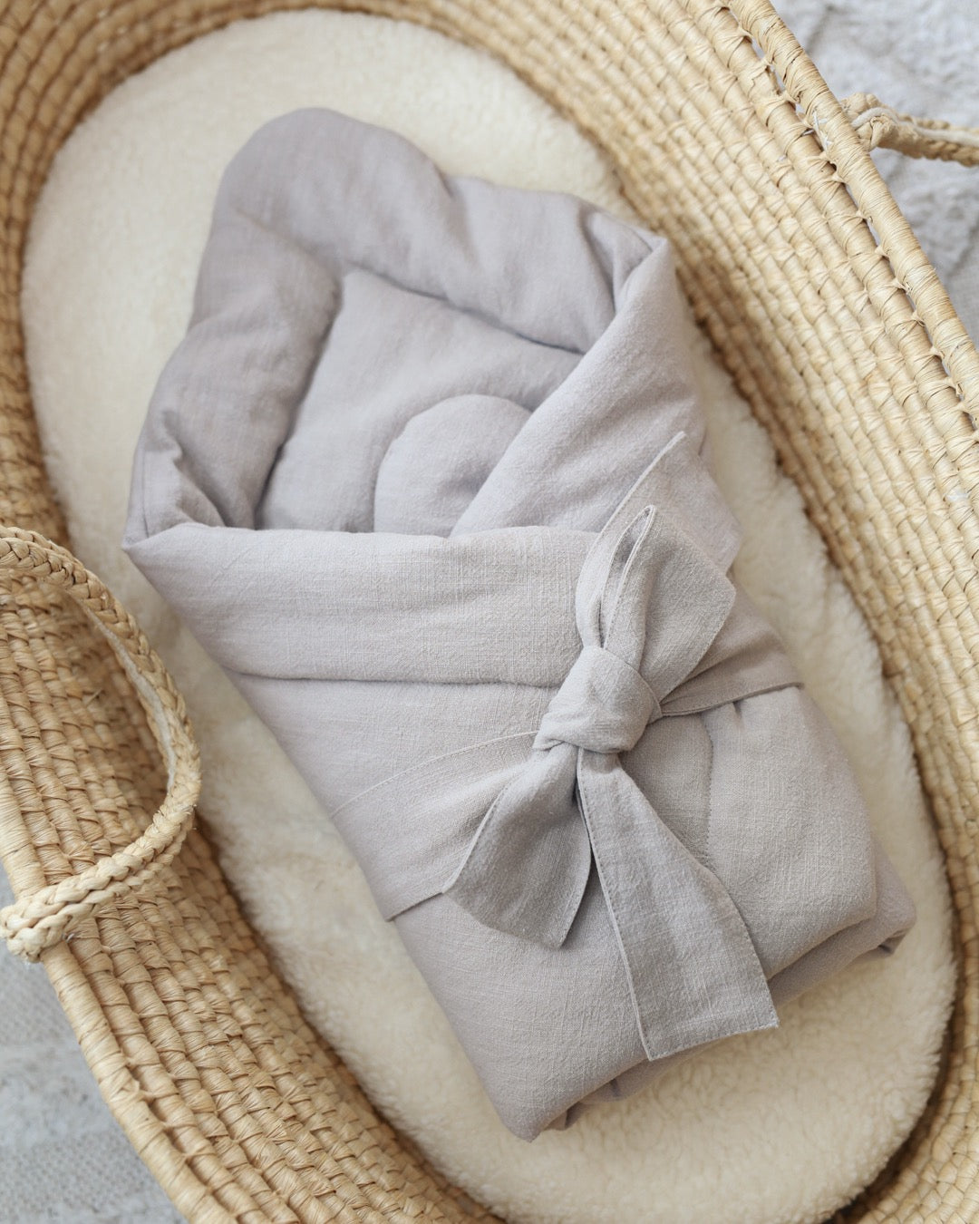 Babyly | Linnen Omslagdoek Beige - Benni & Ninni