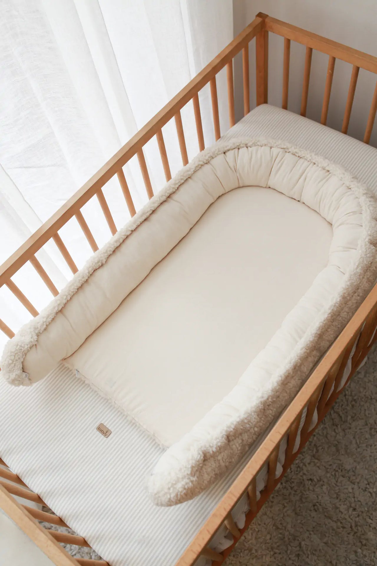 Babyly | Babynest Teddy Cream- Summer Edition Open onderkant
