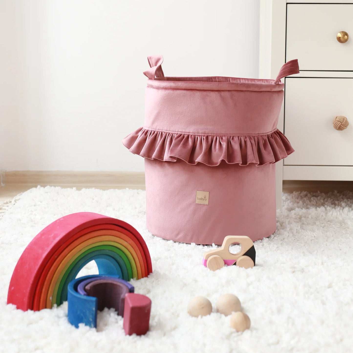 Babyly | Velvet Speelgoedmand Decoratie - Bundel