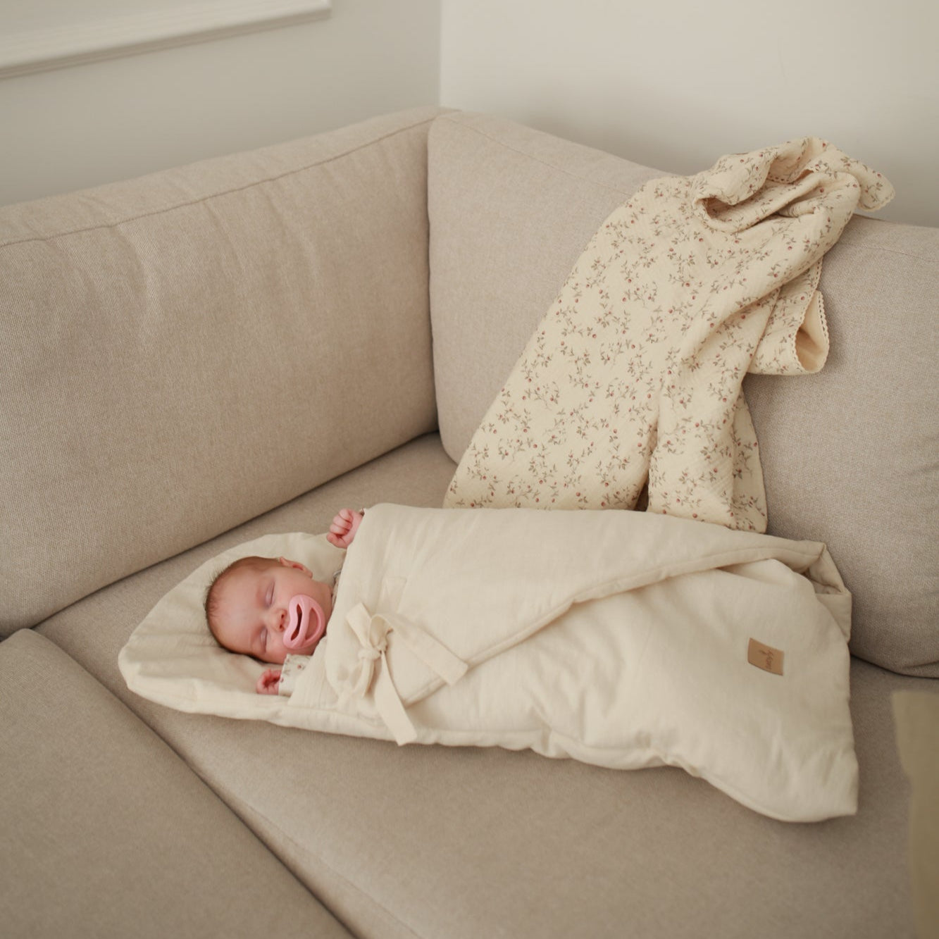 Babyly Inbakerdoek Katoen Licht Beige 