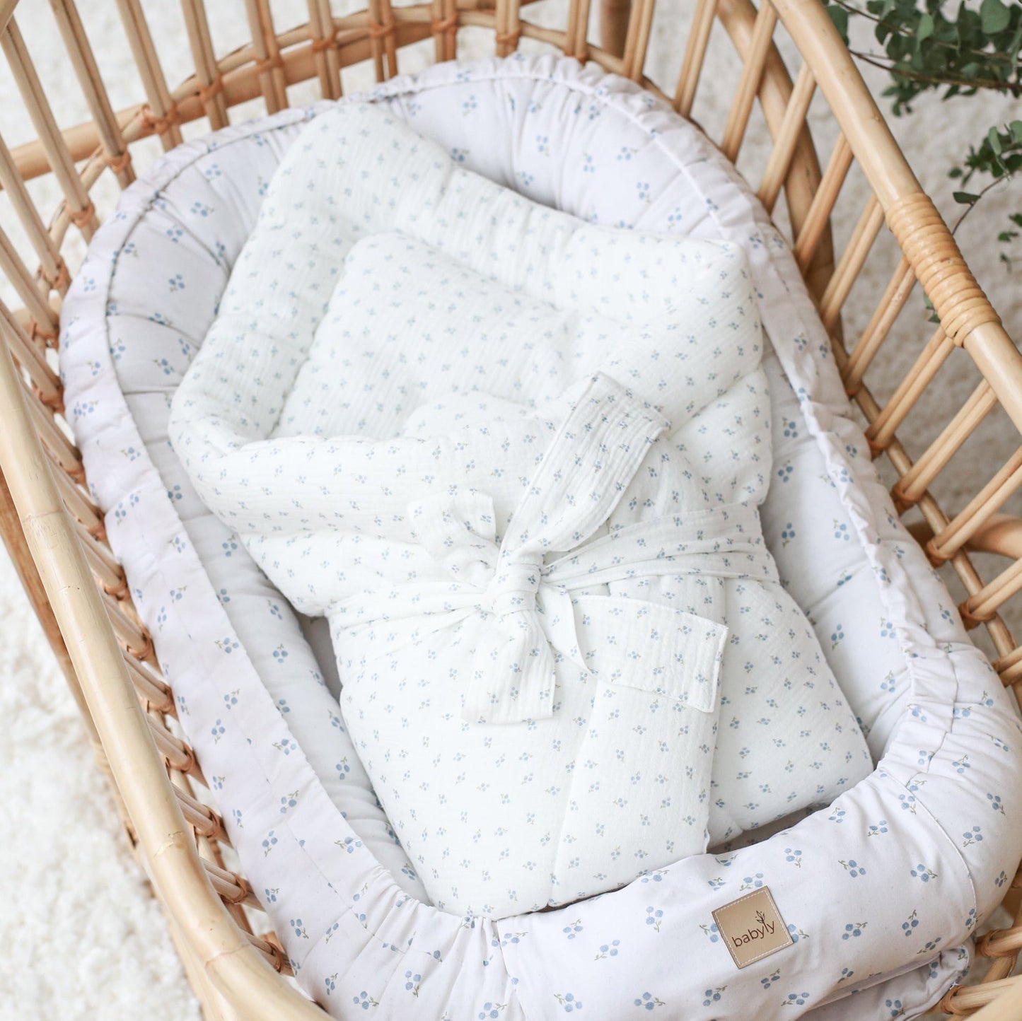 Babyly | Mousseline Omslagdoek - Forget-Me-Not