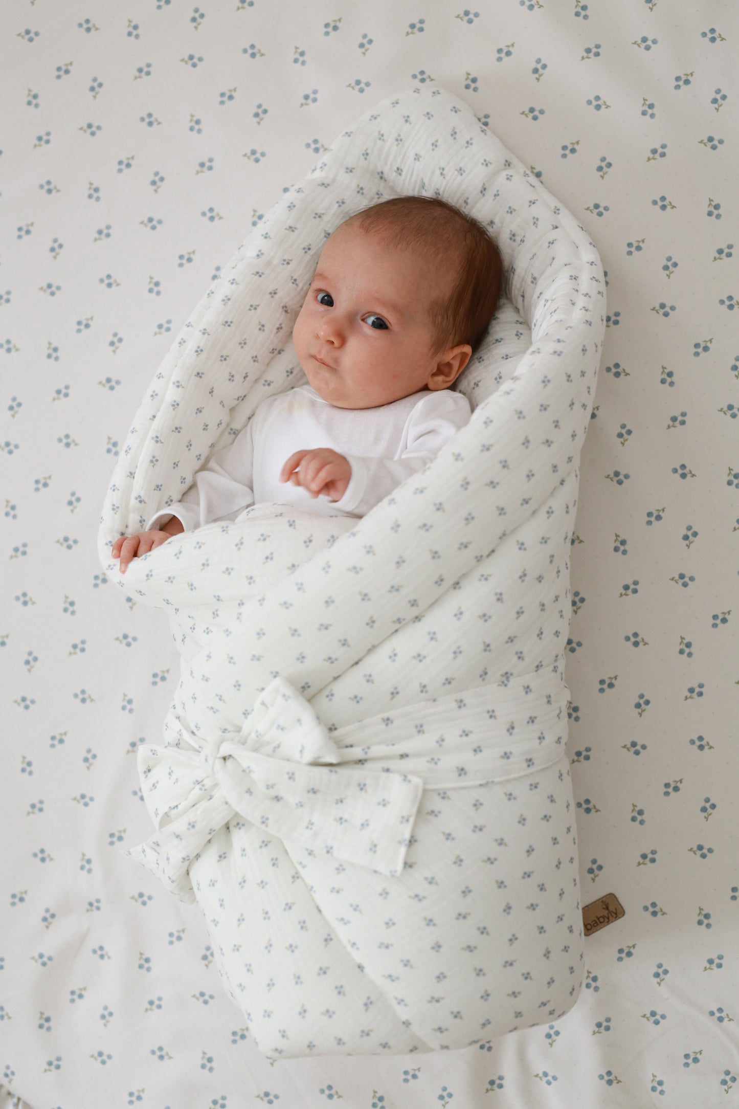 Babyly | Mousseline Omslagdoek - Forget-Me-Not