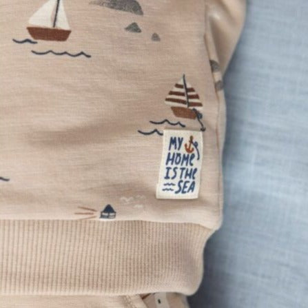 Feetje Sweater AOP - Let's Sail - Benni & Ninni