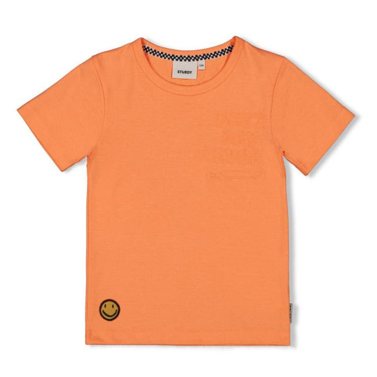 Feetje T-Shirt Checkmate - Oranje - Benni & Ninni