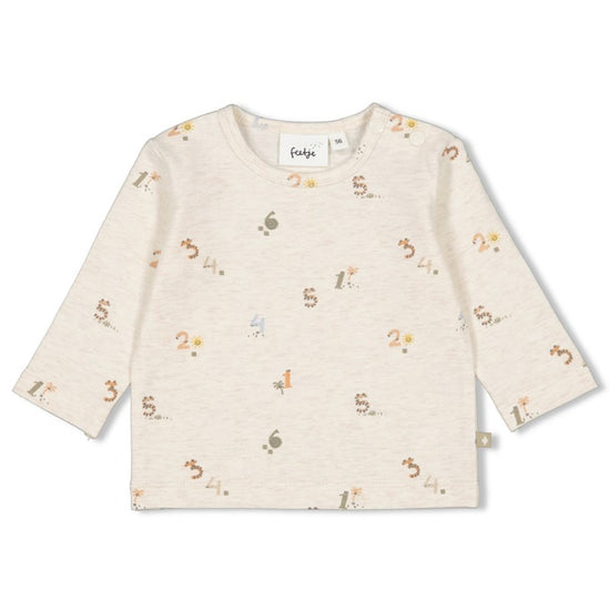 Feetje | Longsleeve - Cool Family - Offwhite Melange - Benni & Ninni