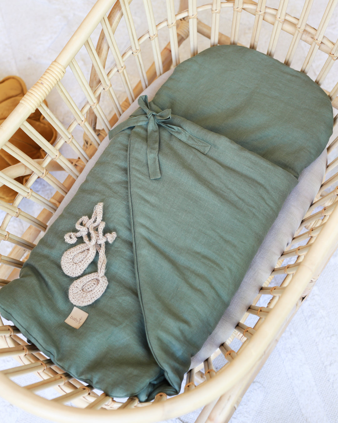 Babyly | Katoenen Inbakerdoek - Sea Blue