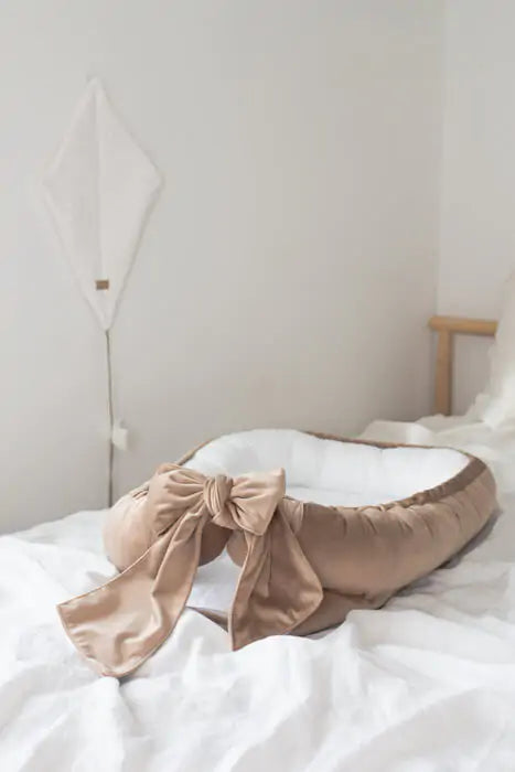 Babyly | Babynest Velvet/Katoen Beige