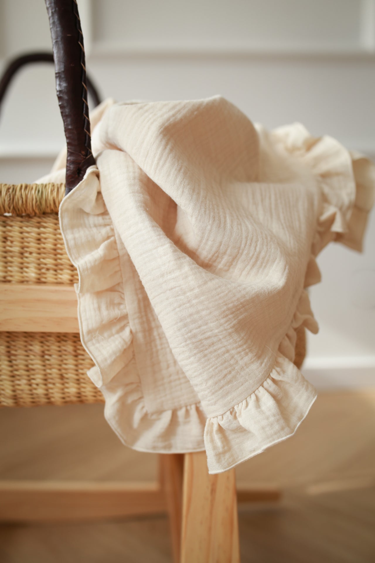 Babyly | Mousseline Deken Met Frill