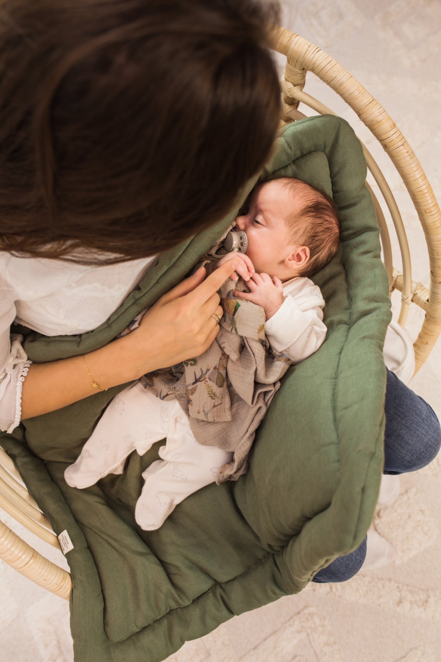 Babyly | Katoenen Omslagdoek Khaki