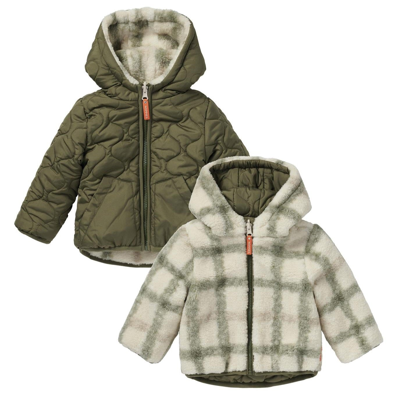 Noppies | Winterjas Galar Reversible - Dusty Olive - Benni & Ninni