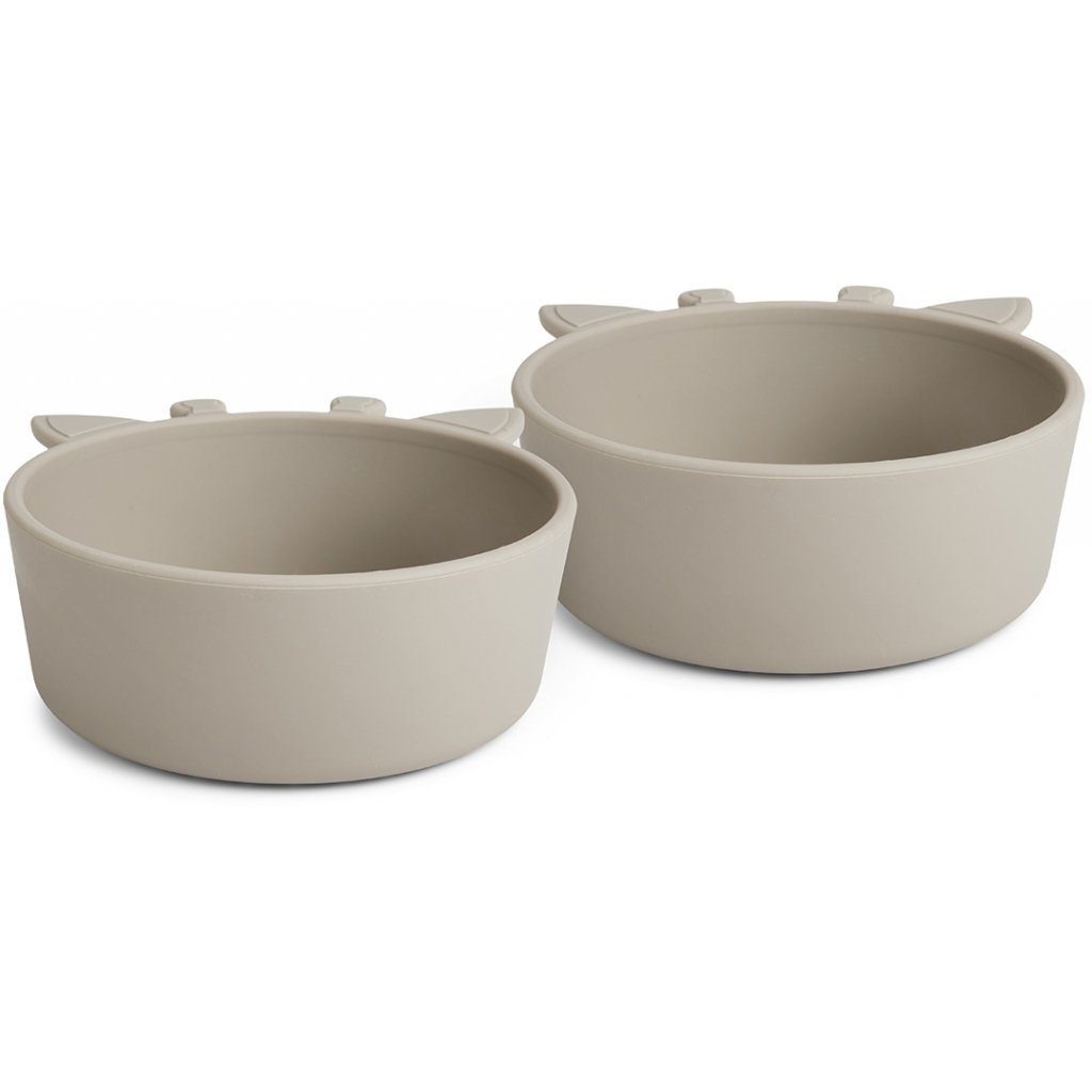 Nuuroo | Alex siliconen diep bord 2-pack Giraf | Beige