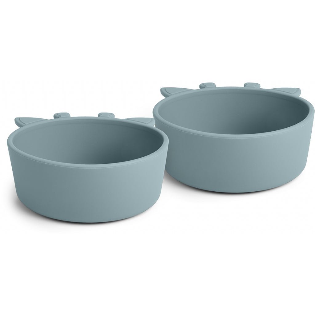 Nuuroo | Alex siliconen diep bord 2-pack Giraf | Turquoise