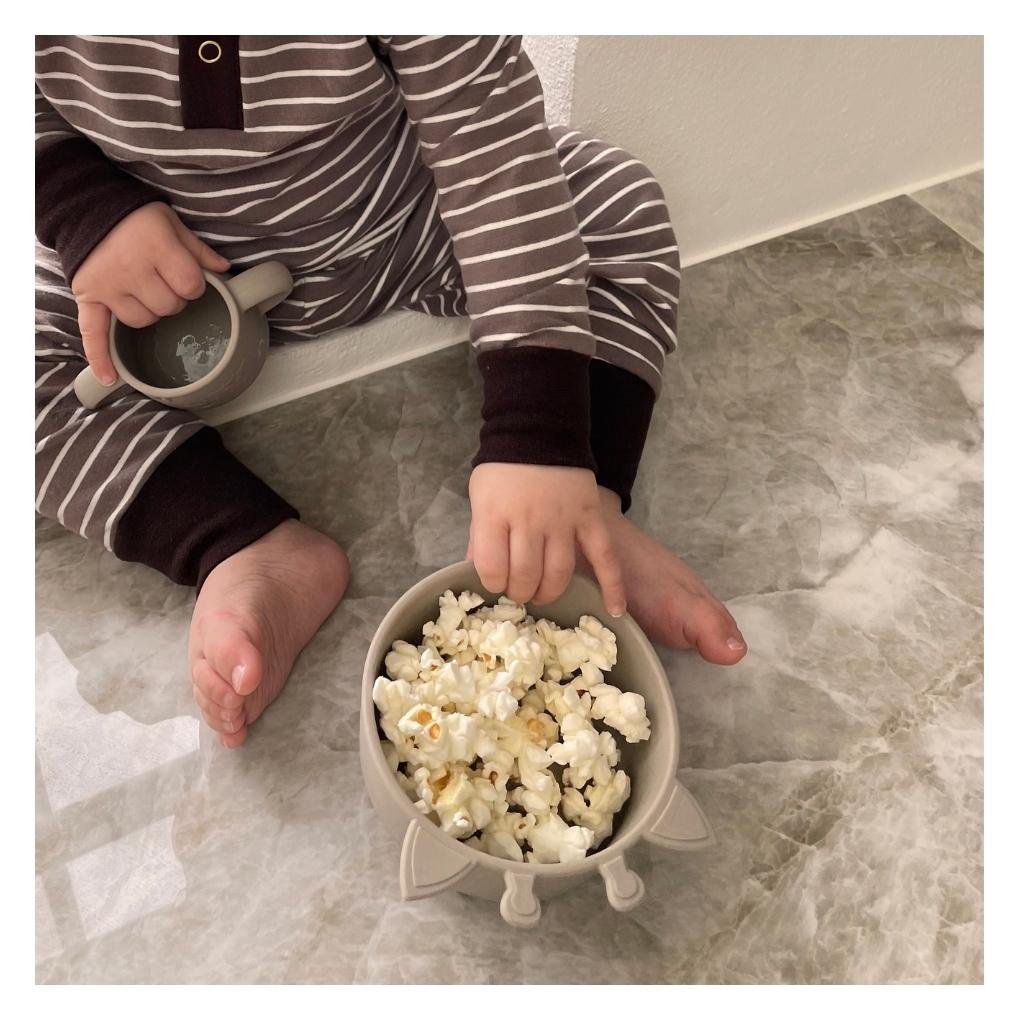 Nuuroo | Alex siliconen diep bord 2-pack Giraf | Beige