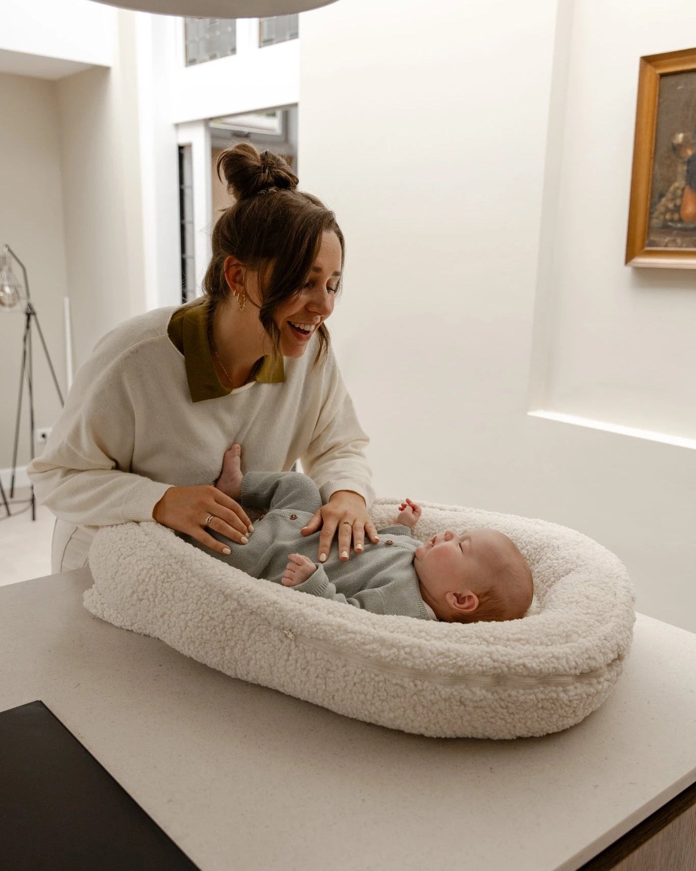 Teddy babynest met uitneembare en wasbare hoes.