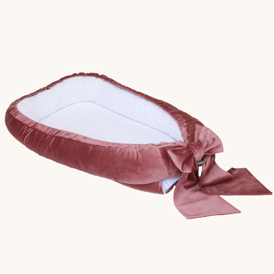 Babyly | Babynest Velvet/Katoen Dirty Pink