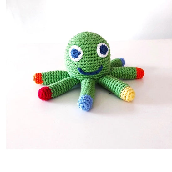 Pebblechild Handgemaakte Toy Octopus Rammelaar - Benni & Ninni