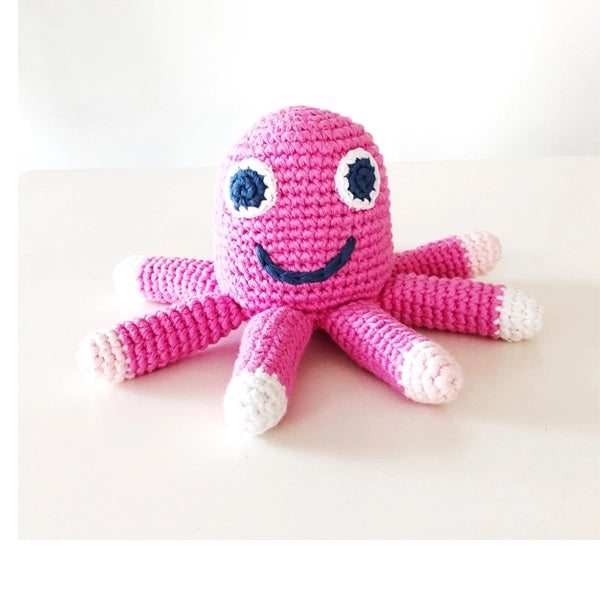 Pebblechild Handgemaakte Toy Octopus Rammelaar - Benni & Ninni