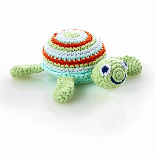 Pepplechild Handgemaakte Toy Turtle Rammelaar - Benni & Ninni