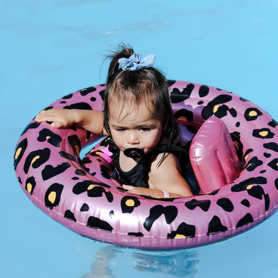 Swim Essentials Baby float Rosé goud Panterprint - Benni & Ninni