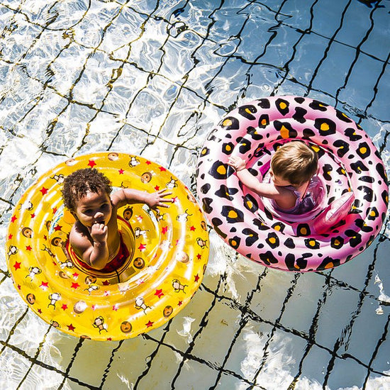 Swim Essentials Baby float Rosé goud Panterprint - Benni & Ninni