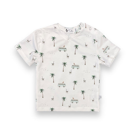 Feathers | Animal Vacation Shirt V-Neck  - Benni & Ninni