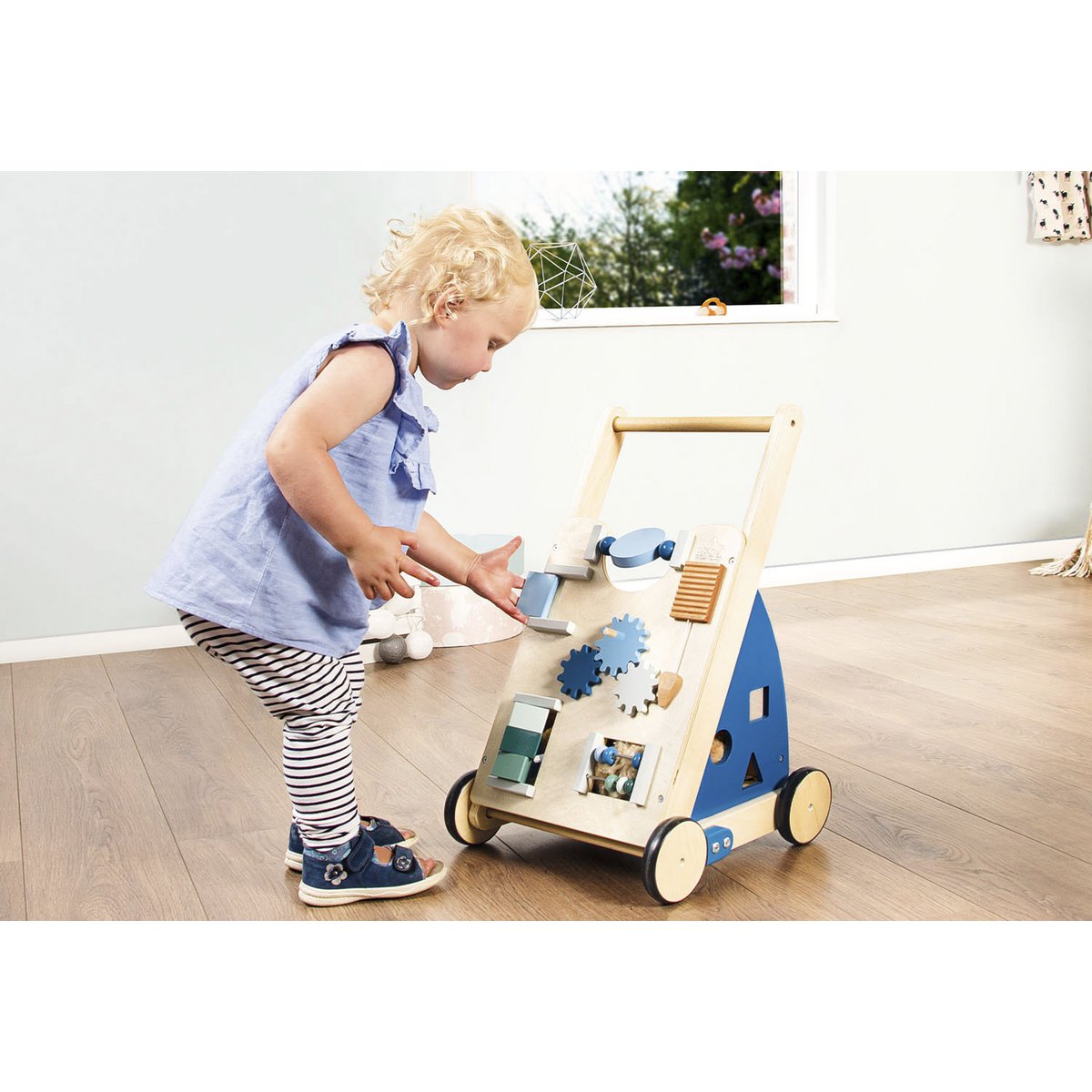 Pinolino | Loopwagen Activity Titus - blauw - Benni & Ninni